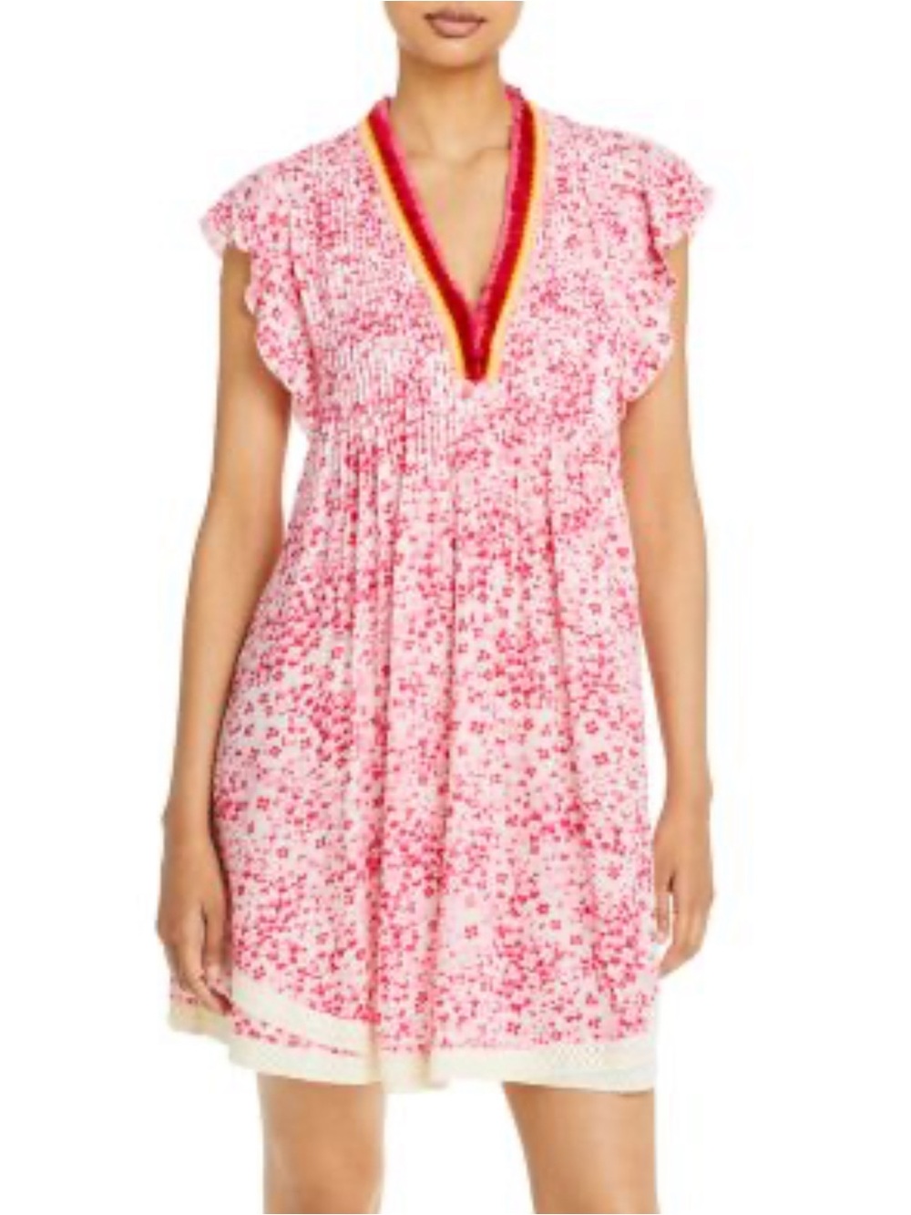 POUPETTE ST BARTH Pink Monaco Sasha Mini Dress Retails $330